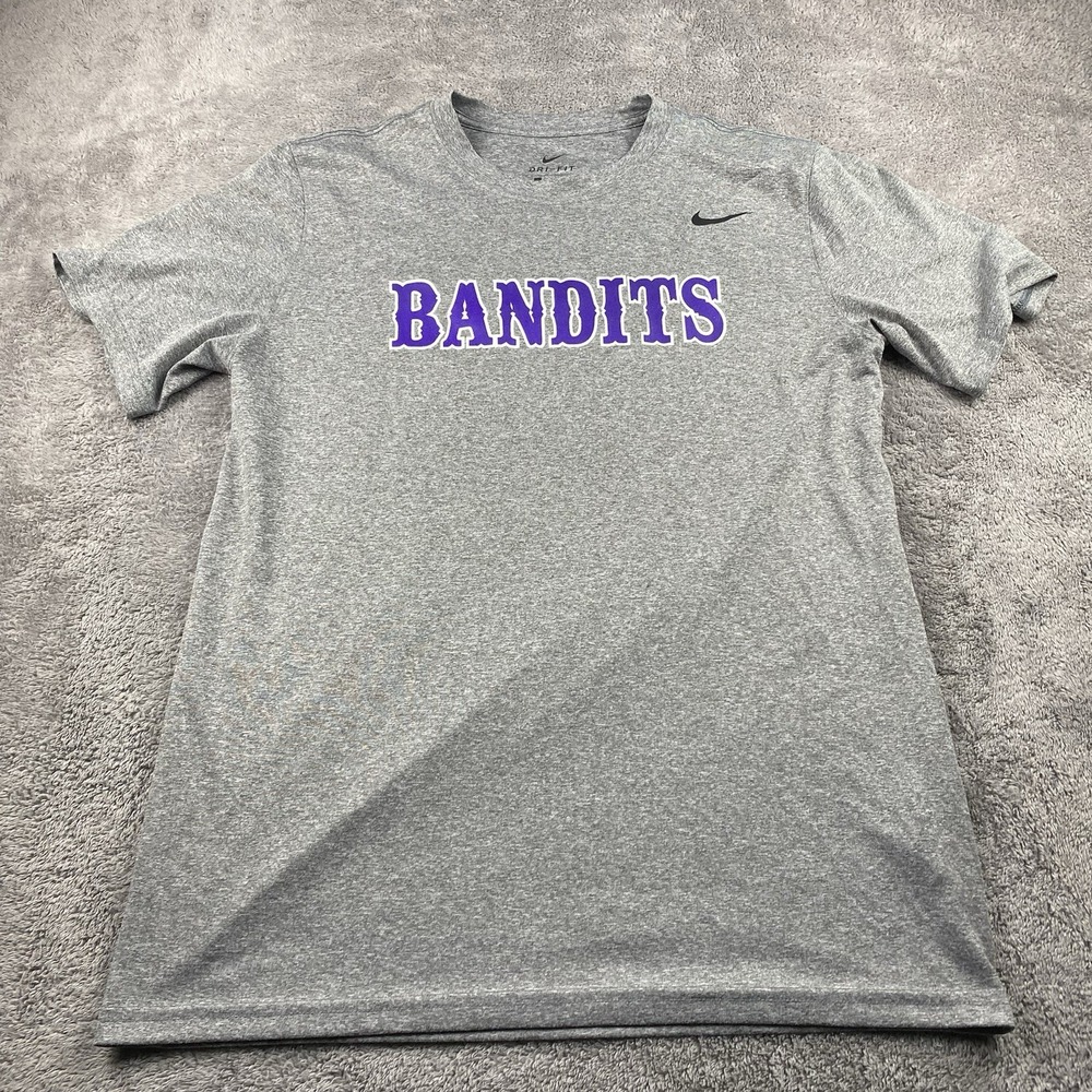 Nike Dri Fit Bandits‎ T-shirt Mens Large Gray Short Sleeve #24